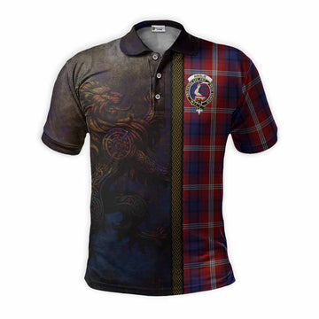 Ainslie Tartan Family Crest Polo Shirt Alba Gu Brath Be Brave Lion Ancient Style Kid - Tartan Vibes Clothing