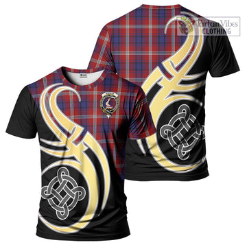 Ainslie Tartan T-Shirt with Family Crest and Celtic Symbol Style Kid's Shirt - Tartan Vibes Clothing