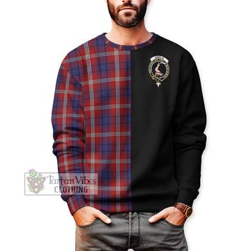 Ainslie Tartan Sweatshirt with Family Crest and Half Of Me Style Unisex - Tartan Vibes Clothing