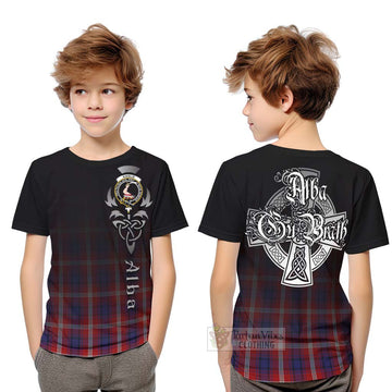 Ainslie Tartan Kid T-Shirt Featuring Alba Gu Brath Family Crest Celtic Inspired Youth XL Size14 - Tartan Vibes Clothing