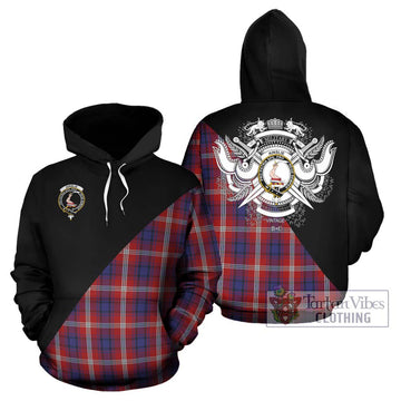Ainslie Tartan Hoodie with Family Crest and Military Logo Style Zip Hoodie - Tartan Vibes Clothing