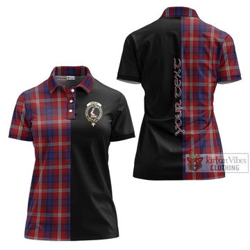 Ainslie Tartan Women's Polo Shirt with Family Crest and Half Of Me Style Women - Tartan Vibes Clothing