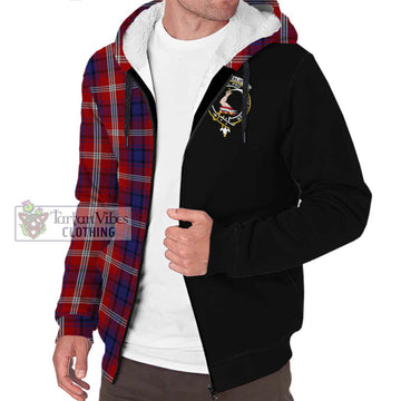 Ainslie Tartan Sherpa Hoodie with Family Crest and Half Of Me Style Unisex S - Tartan Vibes Clothing