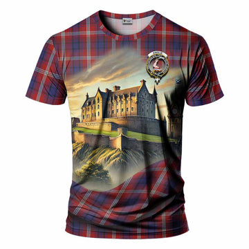 Ainslie Tartan Family Crest T-Shirt with Scottish Ancient Castle Style Kid's Shirt - Tartan Vibes Clothing