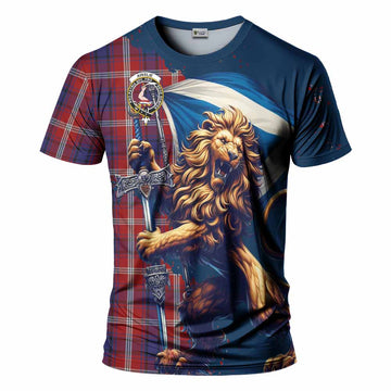 Ainslie Tartan Family Crest T-Shirt with Scottish Majestic Lion Kid's Shirt - Tartan Vibes Clothing
