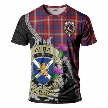 Ainslie Tartan Family Crest T-Shirt Lion Rampant Royal Thistle Shield Celtic Inspired Kid's Shirt - Tartan Vibes Clothing
