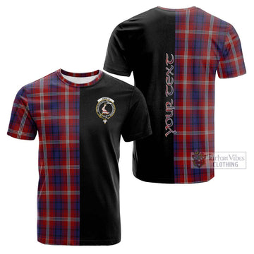 Ainslie Tartan Cotton T-shirt with Family Crest and Half Of Me Style Kid's Shirt - Tartan Vibes Clothing