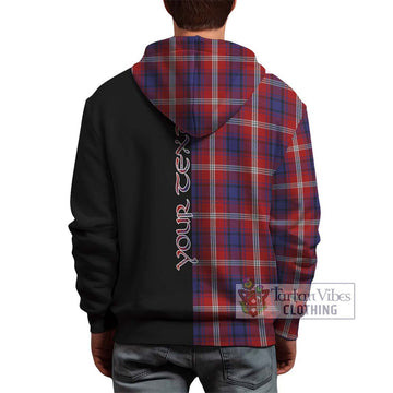 Ainslie Tartan Hoodie with Family Crest and Half Of Me Style - Tartan Vibes Clothing