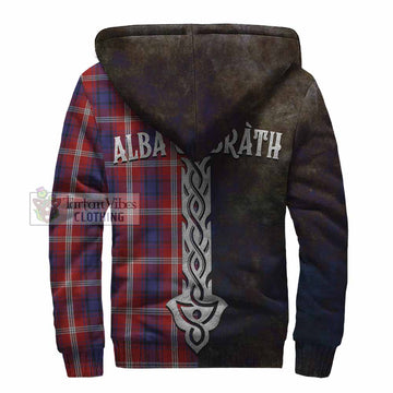 Ainslie Tartan Family Crest Sherpa Hoodie Alba Gu Brath Be Brave Lion Ancient Style - Tartan Vibes Clothing