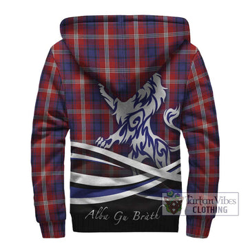 Ainslie Tartan Sherpa Hoodie with Alba Gu Brath Regal Lion Emblem - Tartan Vibes Clothing