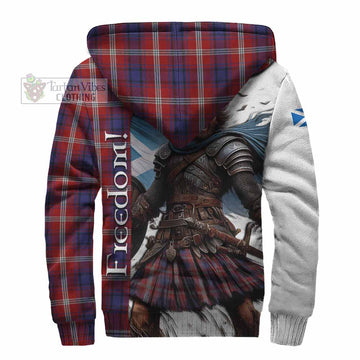 Ainslie Crest Tartan Sherpa Hoodie Inspired by the Freedom of Scottish Warrior - Tartan Vibes Clothing