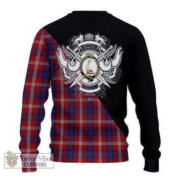 Ainslie Tartan Ugly Sweater with Family Crest and Military Logo Style - Tartan Vibes Clothing