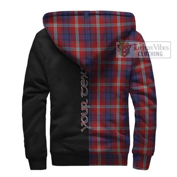 Ainslie Tartan Sherpa Hoodie with Family Crest and Half Of Me Style - Tartan Vibes Clothing