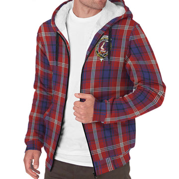 Ainslie Tartan Sherpa Hoodie with Family Crest