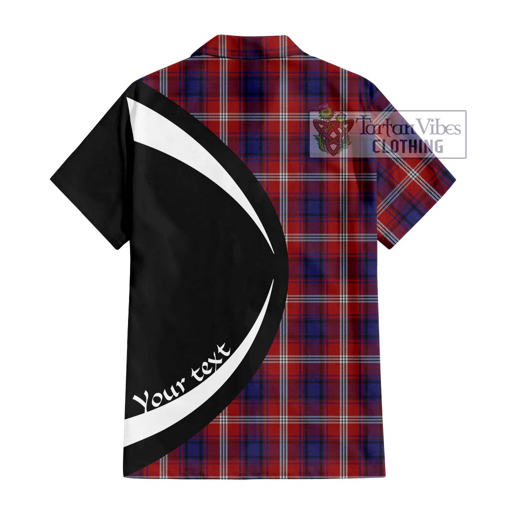 Ainslie Tartan Hawaiian Shirt with Family Crest Circle Style - Tartan Vibes Clothing