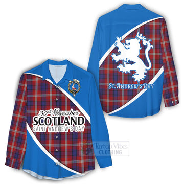 Ainslie Family Crest Tartan Women's Casual Shirt Celebrate Saint Andrew's Day in Style - Tartan Vibes Clothing