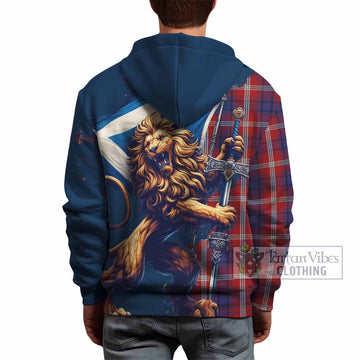 Ainslie Tartan Family Crest Hoodie with Scottish Majestic Lion - Tartan Vibes Clothing
