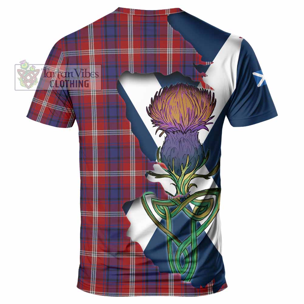 Tartan Vibes Clothing Ainslie Tartan Family Crest T-Shirt Scottish Thistle Celtic Inspired
