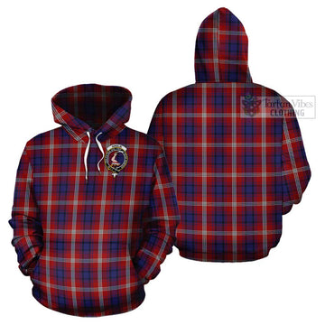 Ainslie Tartan Cotton Hoodie with Family Crest Pullover Hoodie - Tartan Vibes Clothing