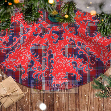 Ainslie Tartan Christmas Tree Skirt Lion Rampant Style - Tartan Vibes Clothing