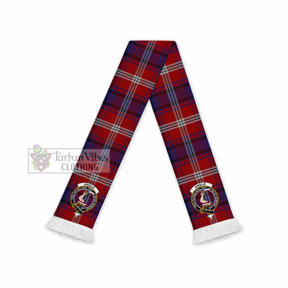 Tartan Vibes Clothing Ainslie Tartan Ruffneck Scarf with Family Crest