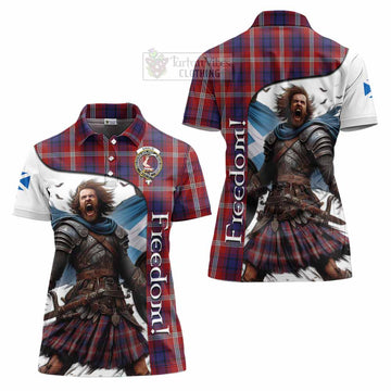Ainslie Crest Tartan Women's Polo Shirt Inspired by the Freedom of Scottish Warrior - Tartan Vibes Clothing