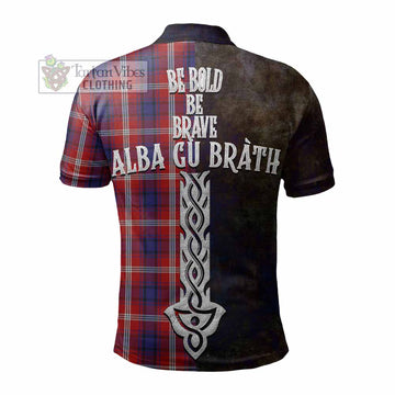 Ainslie Tartan Family Crest Polo Shirt Alba Gu Brath Be Brave Lion Ancient Style - Tartan Vibes Clothing