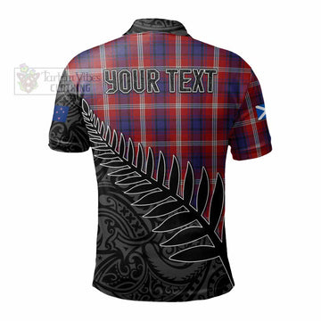 Ainslie Crest Tartan Polo Shirt with New Zealand Silver Fern Half Style - Tartan Vibes Clothing
