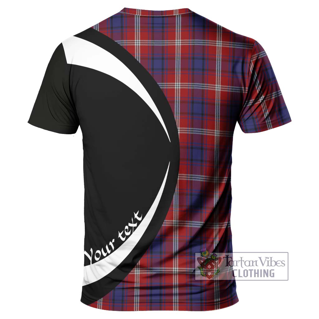 Ainslie Tartan T-Shirt with Family Crest Circle Style - Tartan Vibes Clothing