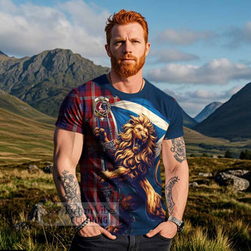 Ainslie Tartan Family Crest T-Shirt with Scottish Majestic Lion - Tartan Vibes Clothing