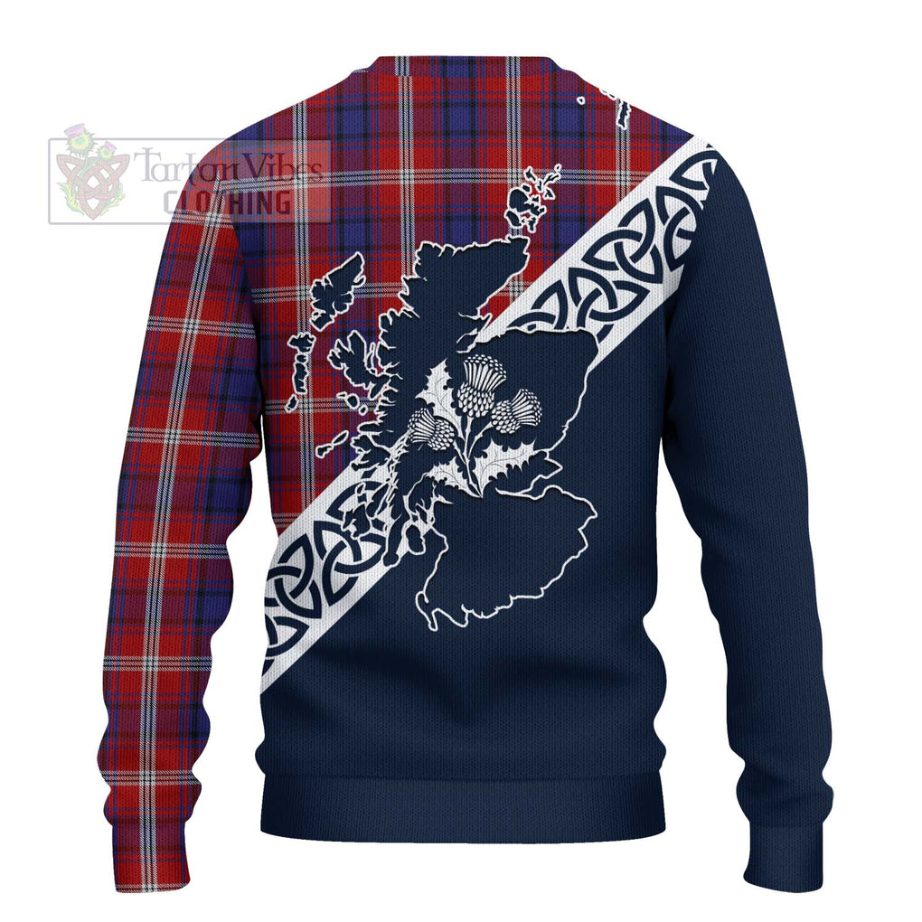 Ainslie Tartan Ugly Sweater Featuring Thistle and Scotland Map - Tartan Vibes Clothing