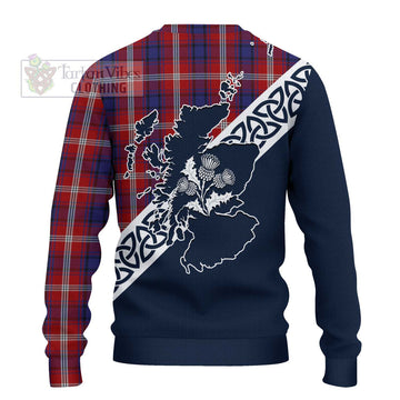 Ainslie Tartan Ugly Sweater Featuring Thistle and Scotland Map - Tartan Vibes Clothing