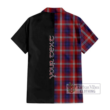 Ainslie Tartan Hawaiian Shirt with Family Crest and Half Of Me Style - Tartan Vibes Clothing