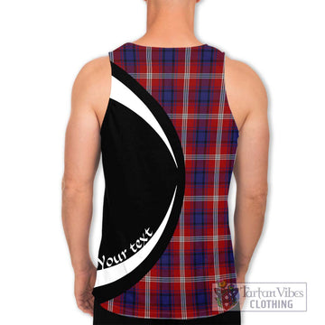 Ainslie Tartan Men's Tank Top with Family Crest Circle Style - Tartan Vibes Clothing