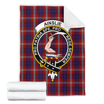 Ainslie Tartan Blanket with Family Crest - Tartan Vibes Clothing