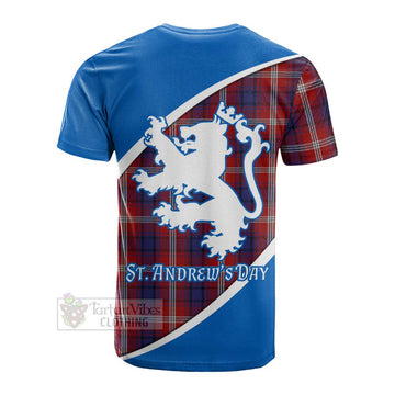 Ainslie Family Crest Tartan Cotton T-shirt Celebrate Saint Andrew's Day in Style Men's Shirt - Tartan Vibes Clothing