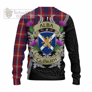 Ainslie Tartan Family Crest Knitted Sweater Lion Rampant Royal Thistle Shield Celtic Inspired - Tartan Vibes Clothing