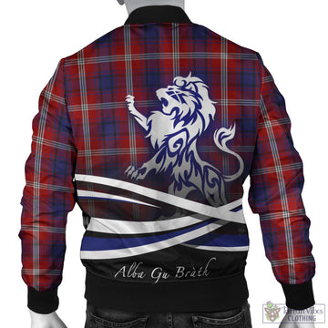 Ainslie Tartan Bomber Jacket with Alba Gu Brath Regal Lion Emblem - Tartan Vibes Clothing