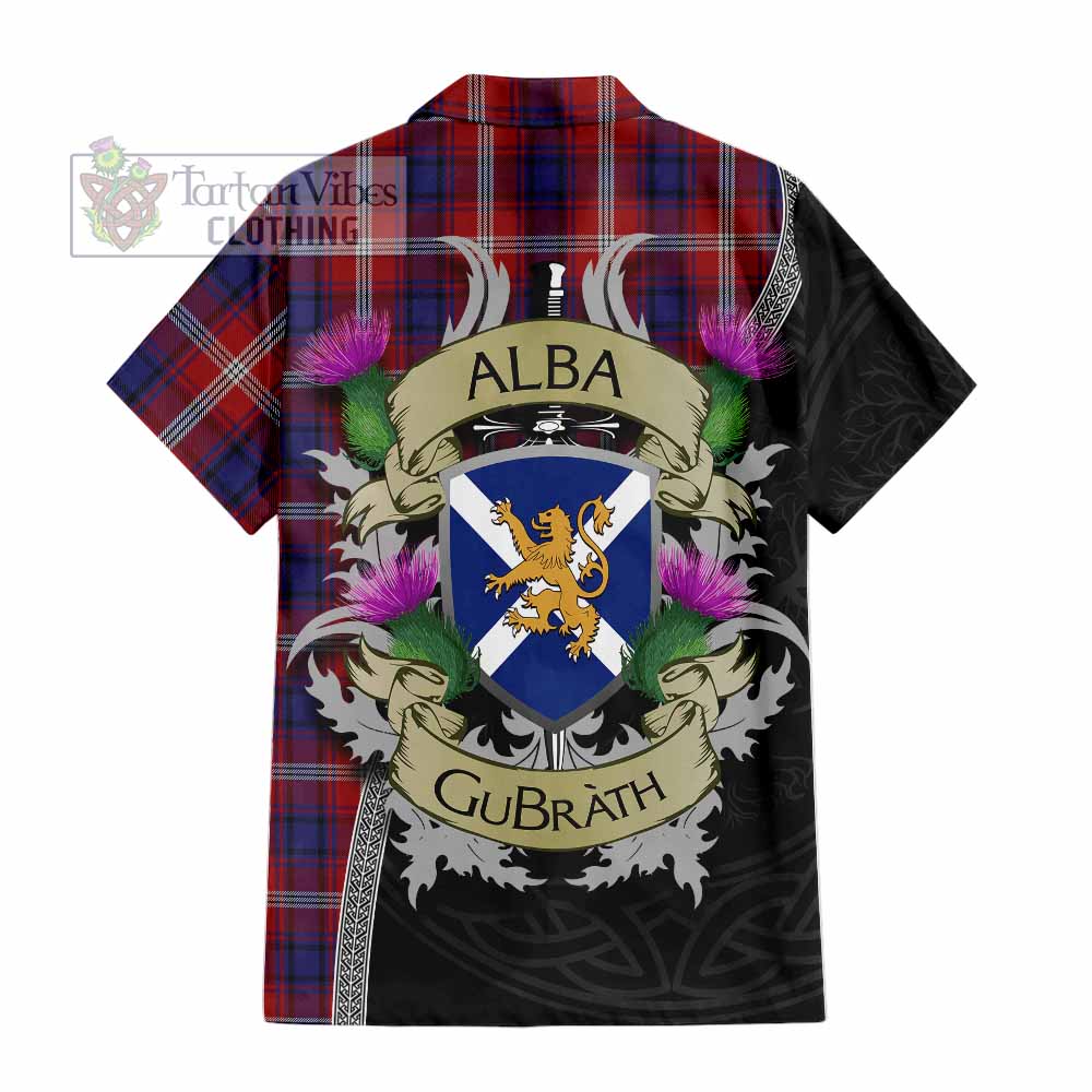 Ainslie Tartan Family Crest Hawaiian Shirt Lion Rampant Royal Thistle Shield Celtic Inspired - Tartan Vibes Clothing