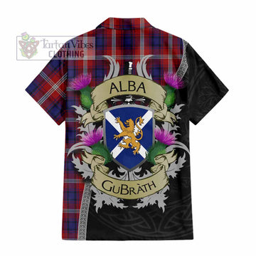 Ainslie Tartan Family Crest Hawaiian Shirt Lion Rampant Royal Thistle Shield Celtic Inspired - Tartan Vibes Clothing