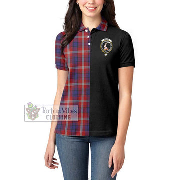 Ainslie Tartan Women's Polo Shirt with Family Crest and Half Of Me Style - Tartan Vibes Clothing