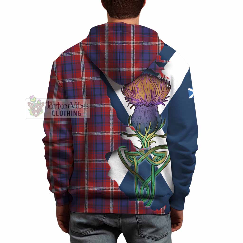 Tartan Vibes Clothing Ainslie Tartan Family Crest Hoodie Scottish Thistle Celtic Inspired