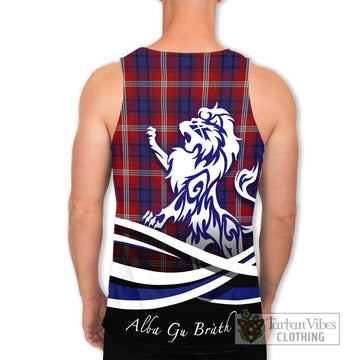 Ainslie Tartan Men's Tank Top with Alba Gu Brath Regal Lion Emblem - Tartan Vibes Clothing