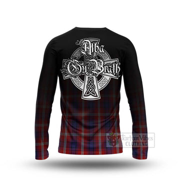 Ainslie Tartan Long Sleeve T-Shirt Featuring Alba Gu Brath Family Crest Celtic Inspired - Tartan Vibes Clothing