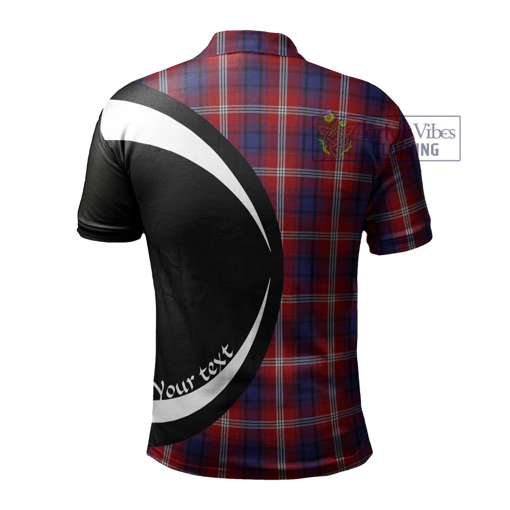 Ainslie Tartan Men's Polo Shirt with Family Crest Circle Style - Tartan Vibes Clothing