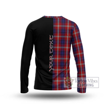 Ainslie Tartan Long Sleeve T-Shirt with Family Crest and Half Of Me Style - Tartan Vibes Clothing