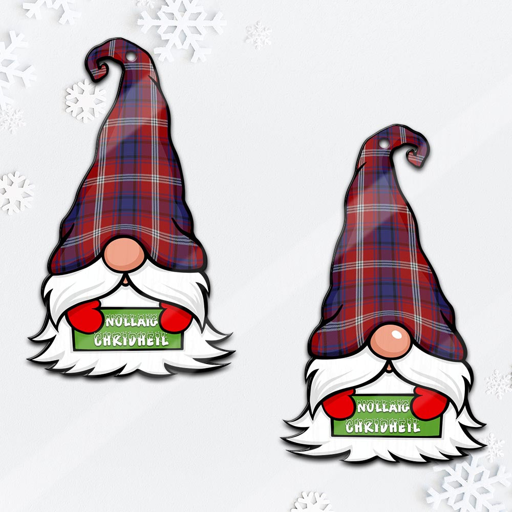 Ainslie Gnome Christmas Ornament with His Tartan Christmas Hat Mica Ornament - Tartanvibesclothing