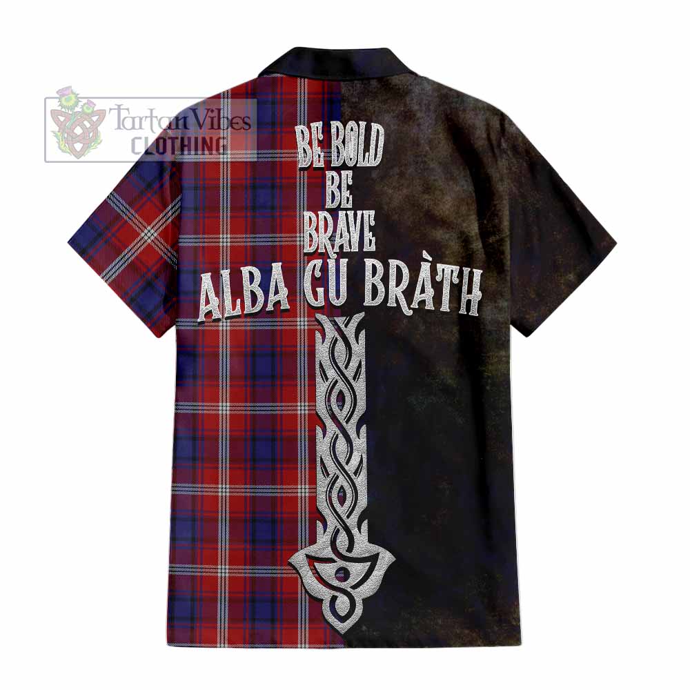 Ainslie Tartan Family Crest Hawaiian Shirt Alba Gu Brath Be Brave Lion Ancient Style - Tartan Vibes Clothing