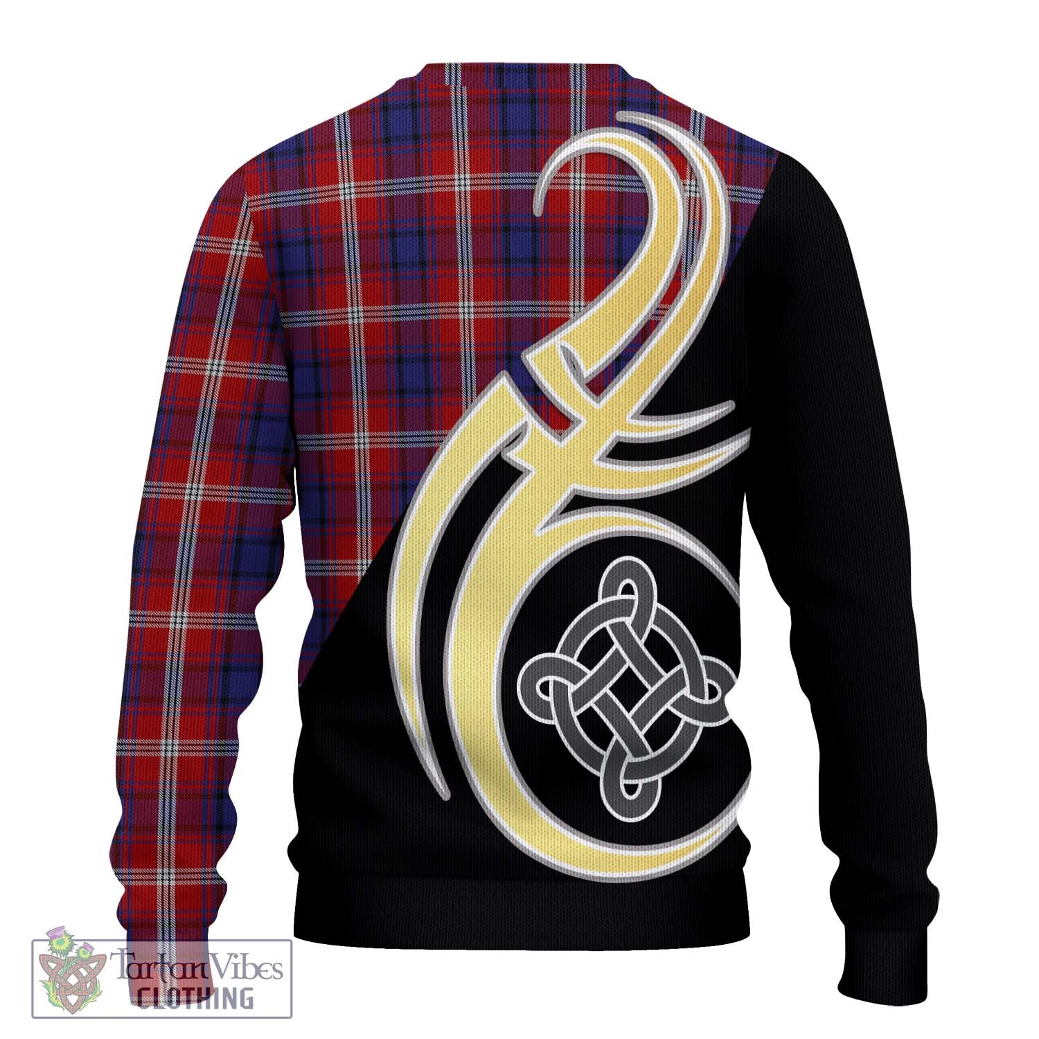 Ainslie Tartan Ugly Sweater with Family Crest and Celtic Symbol Style - Tartan Vibes Clothing