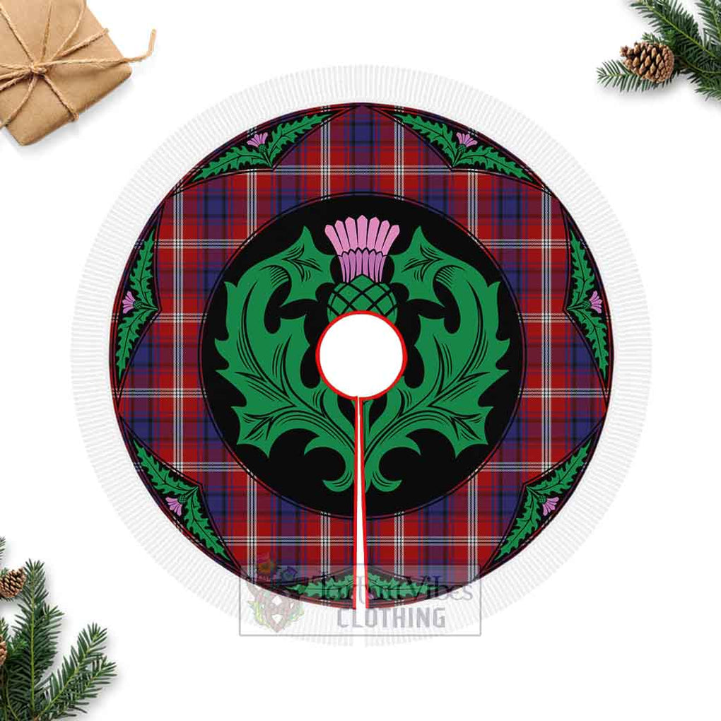 Ainslie Tartan Christmas Tree Skirt Scottish Thistle Style Fringed Tree Skirts - Tartan Vibes Clothing